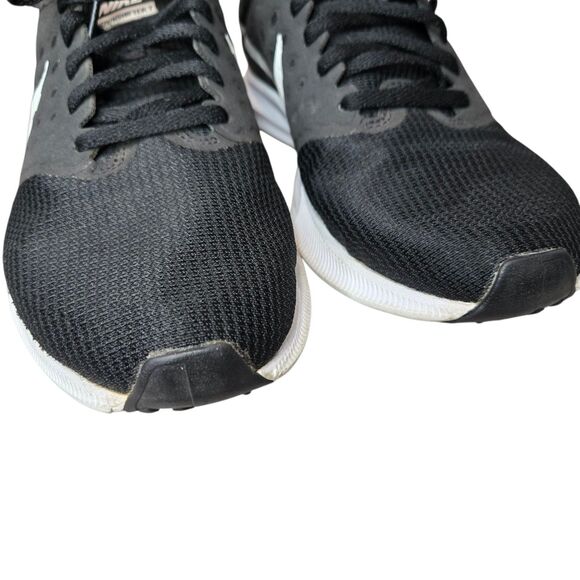 Nike Shoes Womens 8 Downshifter 7 Running Sneakers Black Lace Up 881585-010 - Picture 6 of 12